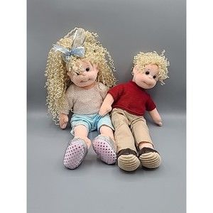 TY Beanie Boppers Plush Doll Sassy Star  Rugged Rusty Bean Bag Baby Lot Of 2